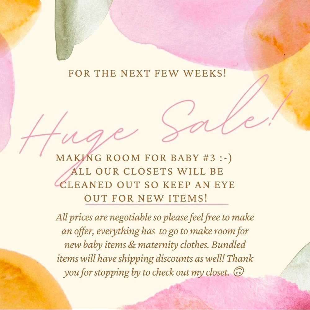 Not for sale, just announcing a Huge Sale!